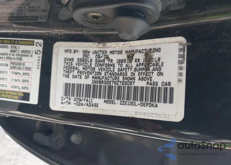 2006 Toyota Corolla Ce из США, поврежденный, VIN 1NXBR32E76Z725097